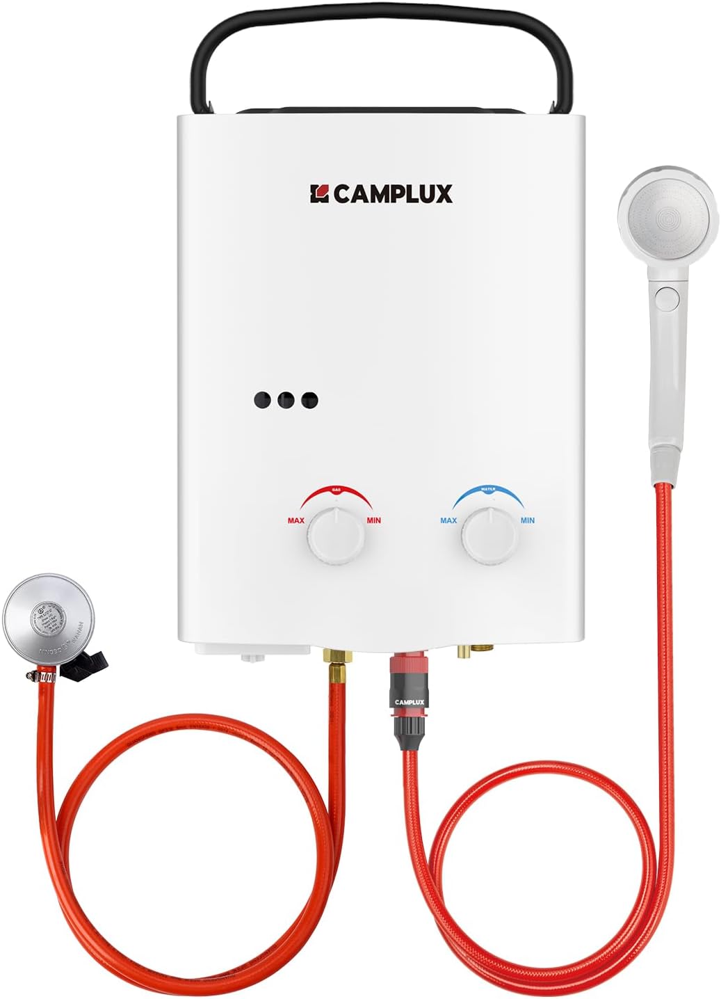 – CAMPLUX AY132N 5L Portable Gas Water Heater, Outdoor Shower for Camping, RV, Washing Horses
