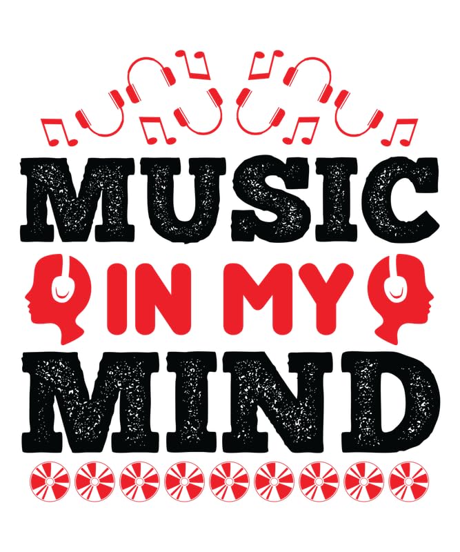 Poster motivant Music in My Mind 01 sur toile A2 résistante