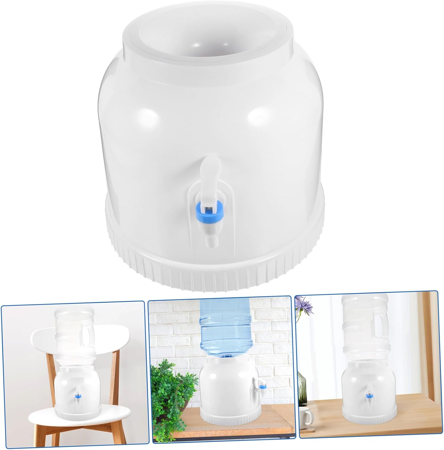 VICASKY Portable Water Dispenser Stand for Bottles Compact Water Jug Holder with Faucet Space Saving Desktop Cooler for Home Office and Apartments