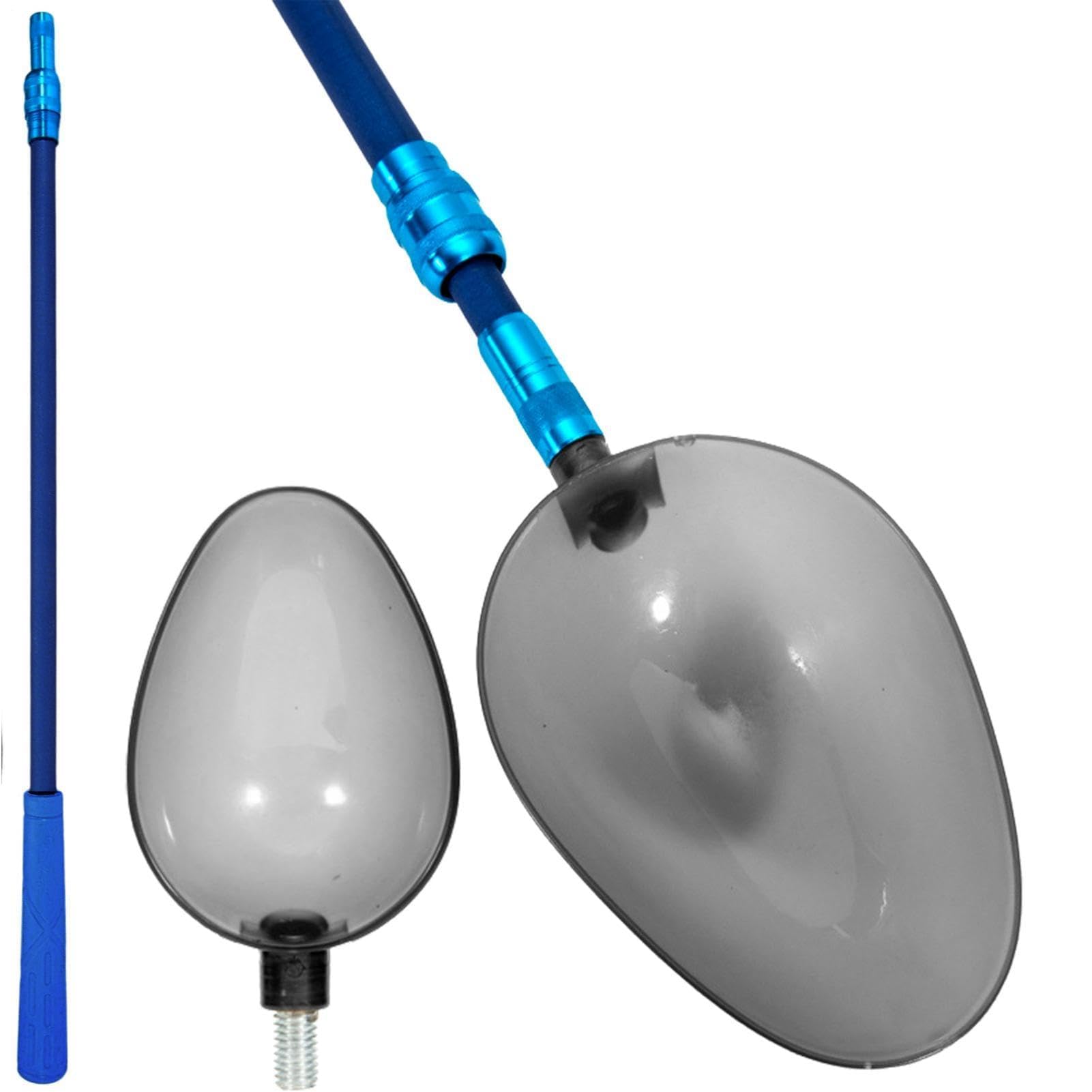 Angellöffel, Wurfköderwerkzeug, 2-teilig, 87 cm, teleskopisch, ultraleicht, Langstrecken-Angelköder für Süß- und Salzwasserangeln