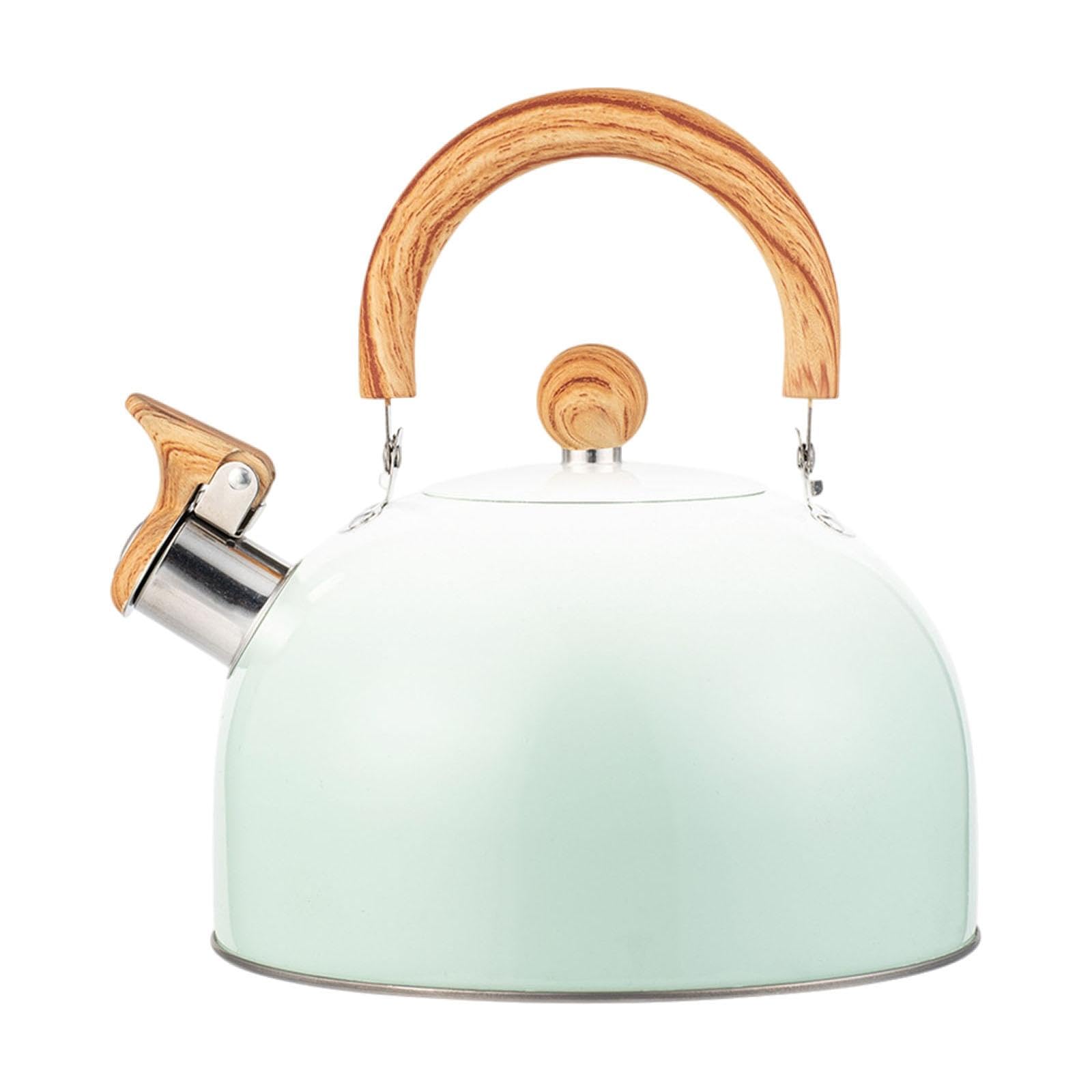 Bouilloire Sifflet 3L en Inox avec Poignée Bois et Grande Capacité