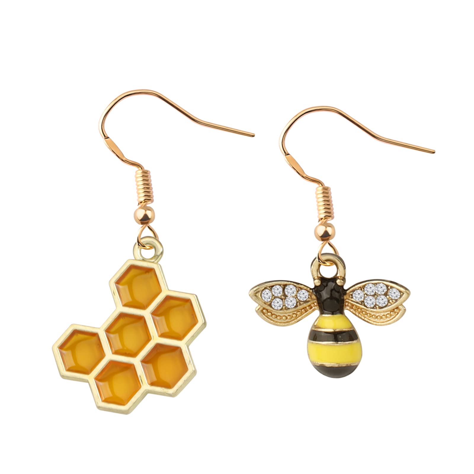 BAUNA Honey Bee Gifts for Bee Lovers Jewelry Honeycomb and Bee Earrings for Animal Insect Nature Lover Sweetly Gift, alloy (B0BCJ6MTWN) Amazon Price History, Amazon Price Tracker