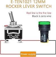 Vista 6 de 2 piezas de interruptor basculante 12V SPST de encendido/apagado impermeable para uso marino, interruptor de un polo de 15A 250V CA de metal sólido