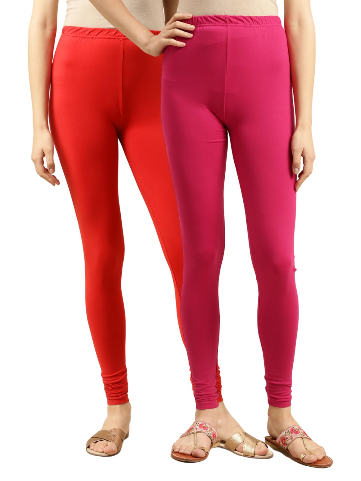 Women Cotton Solid Full Length Churidar (Pack of 2)-image-19