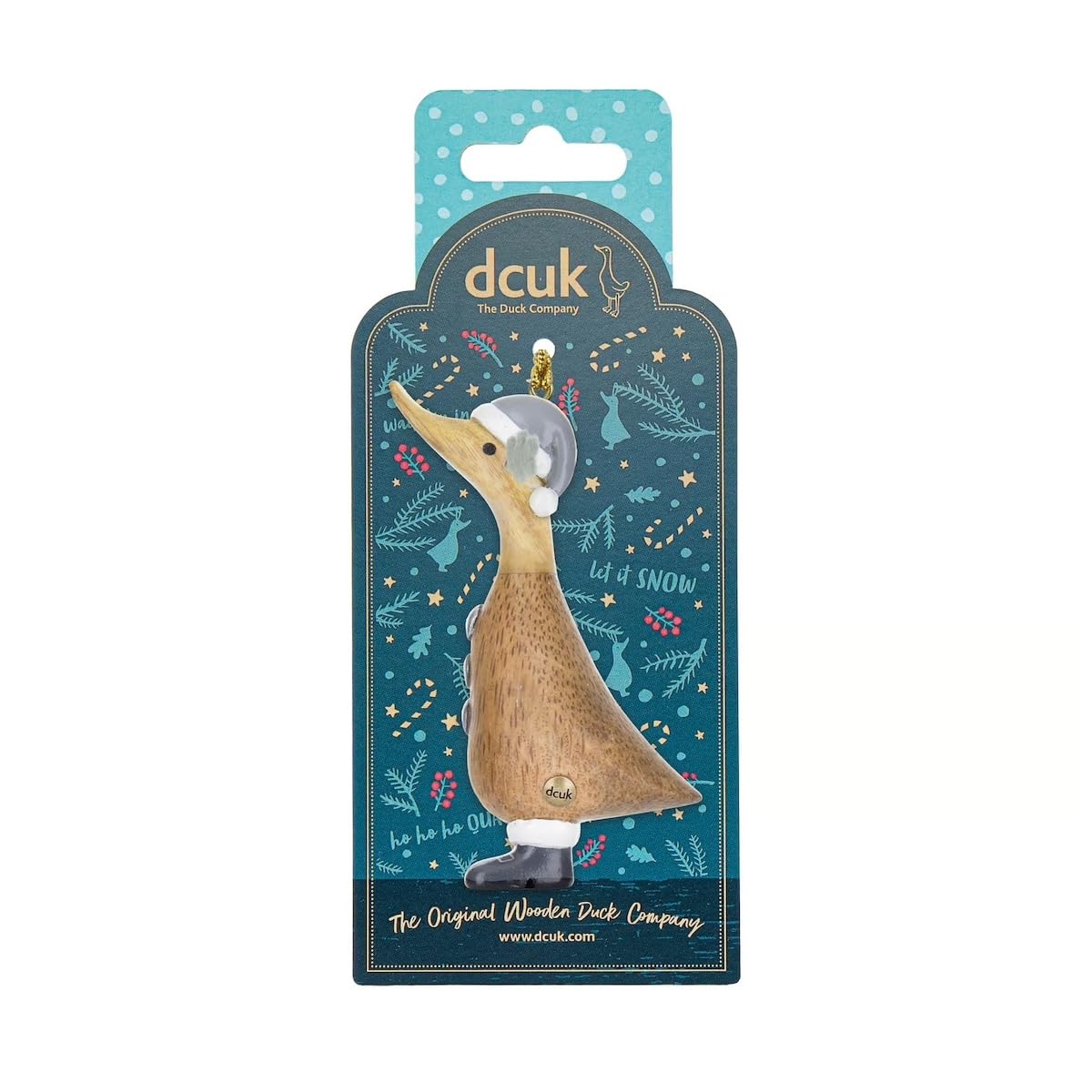 DCUK Alpine Wooden Duck Hanging Christmas Tree Decoration - Reindeer
