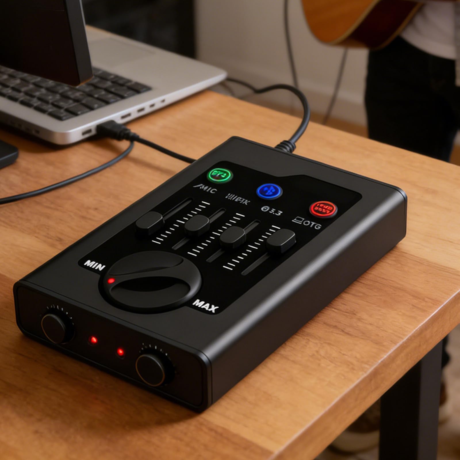 Funzione compatta della scheda audio di USB per l'attrezzatura sana mobile dello studio di podcasting