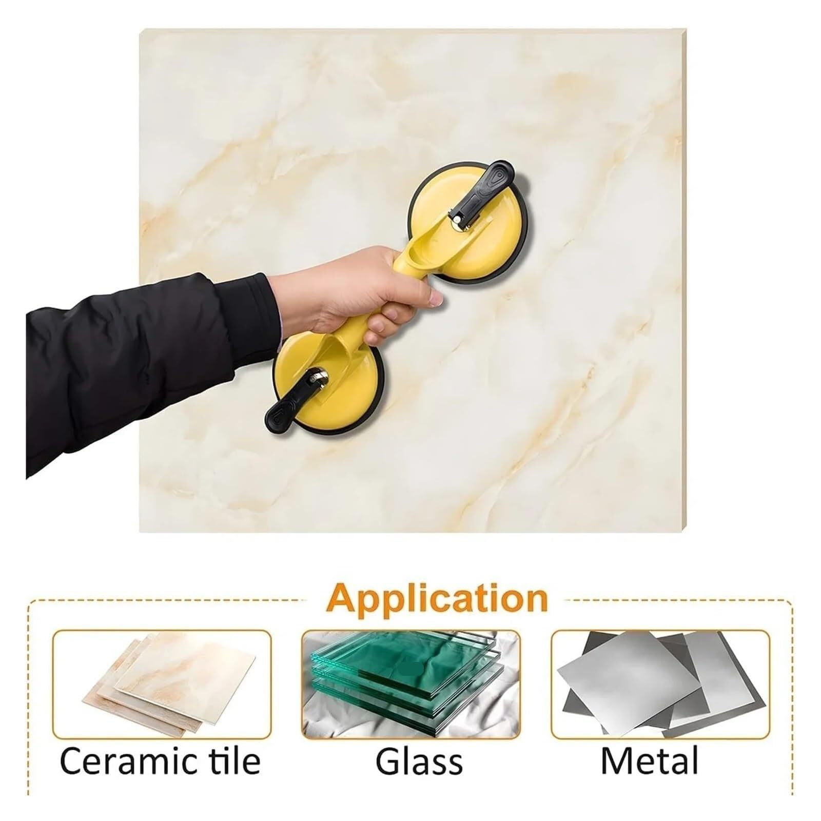 Ventosa, Ventosas De 5 Piezas, Placa Vacío Plástico Vidrio Doble Garra Para Levantar Una Taza Grande Vidrio/azulejo,para reparación de automóviles(Double claws)