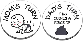 New Parent Decision Coin New Mom Gifts for Women First Time Mom Dad to Be Funny New Dad Gifts for Daddy Expecting Pregnant Mom Christmas New Baby Gifts for Baby Shower Fathers Mothers Day Double-Sided