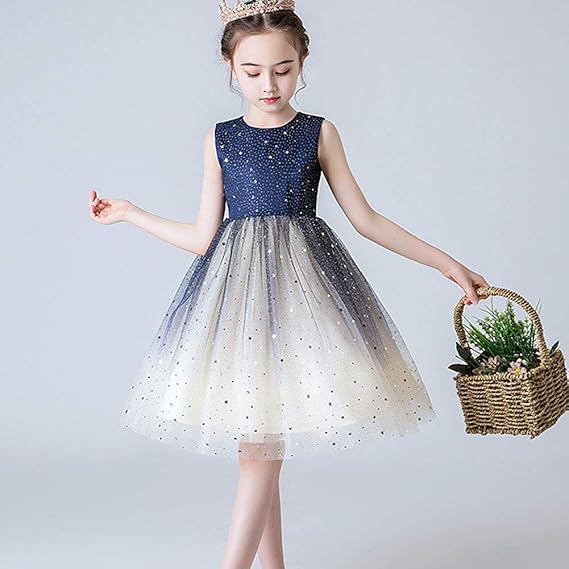 超目玉枠 星型スパンコールが散りばめられたキラキラと輝きドレス 子供ドレスロングパーティードレス発表会キッズフォーマルワンピース七五三100 110 1 130 140 150 160 男の子ファッション Vinterbad Org