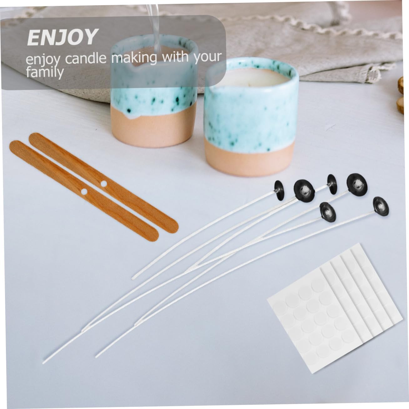 SHINEOFI DIY Candle Making Kit with Wick Centering Tool and Holders