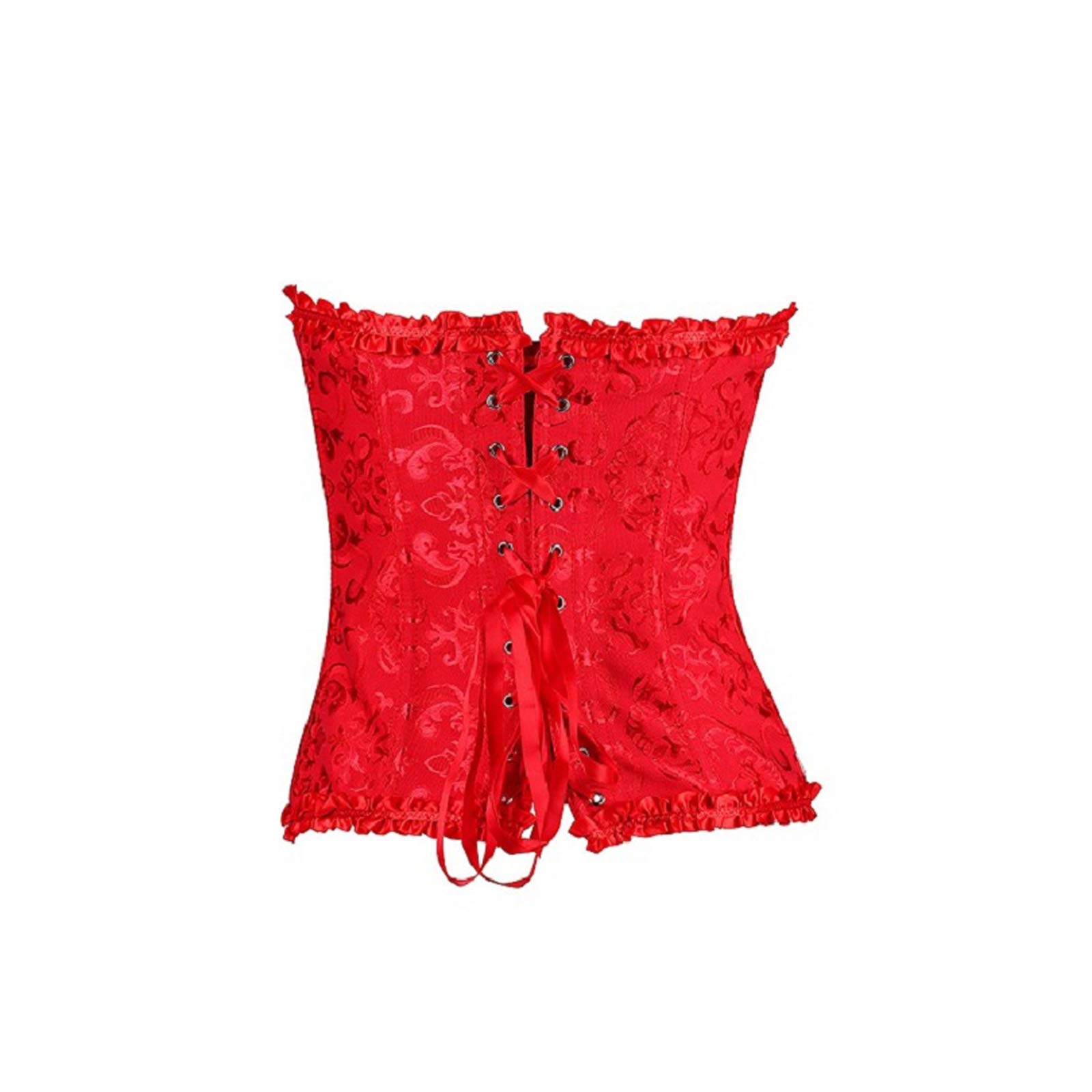 Sexy outfit Damski gorset w dużych rozmiarach Stylowy, kwiatowy, żakardowy gorset gorsetowy Sznurowany gorset modelujący biust