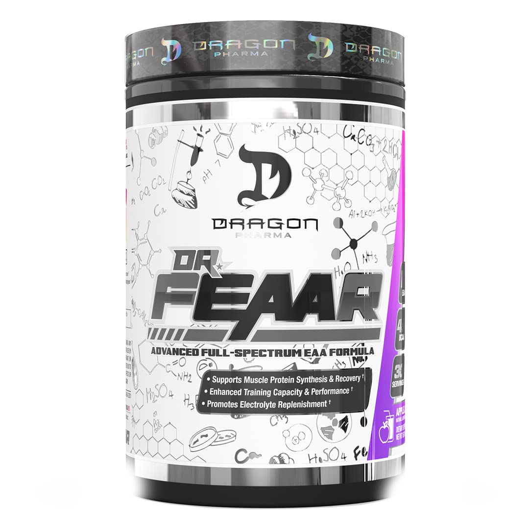 Dr. FEAAR® Advanced Full-Spectrum EAA Matrix, Supports Muscle Protein Synthesis and Recovery, Enhanced Training Capacity and Performance (30 Servings, Grape Juice)