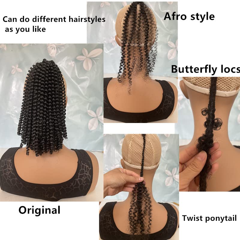 Miniatura 7 de Paquete de 3 extensiones de cabello sintético con giro de resorte de 8 pulgadas, 3 paqueteslote de extensiones de cabello trenzado con rebote (8