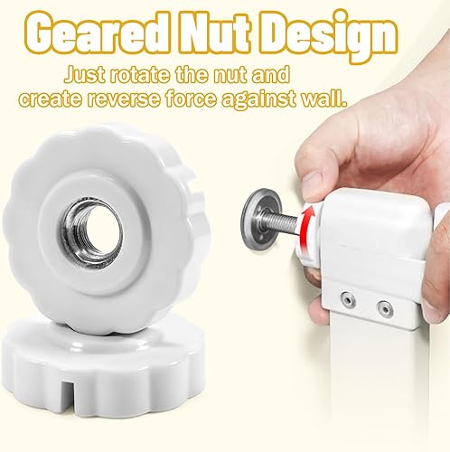 Miniatura 5 de Varilla roscada universal para puerta de bebé, protector de pared para puerta de bebé, pieza de tornillo de repuesto M8 (0.315 in) para puertas de