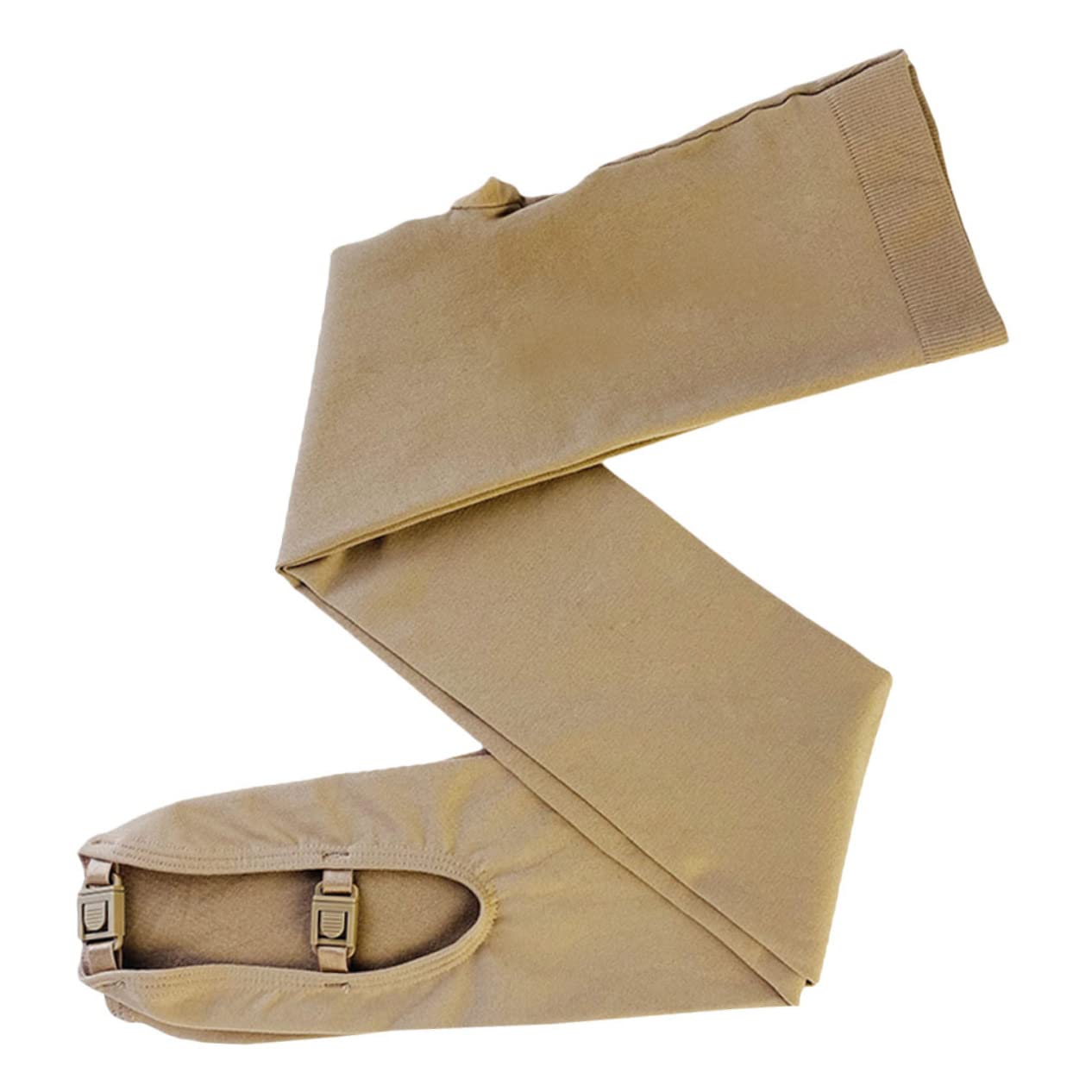 GALPADA Collant da Pattinaggio Sportivo Marrone S-m 1 Pezzo | Chinlon e Nailon, Opaco a Compressione, Due Fibbie in Plastica e Cintura Elastica per 45-56kg