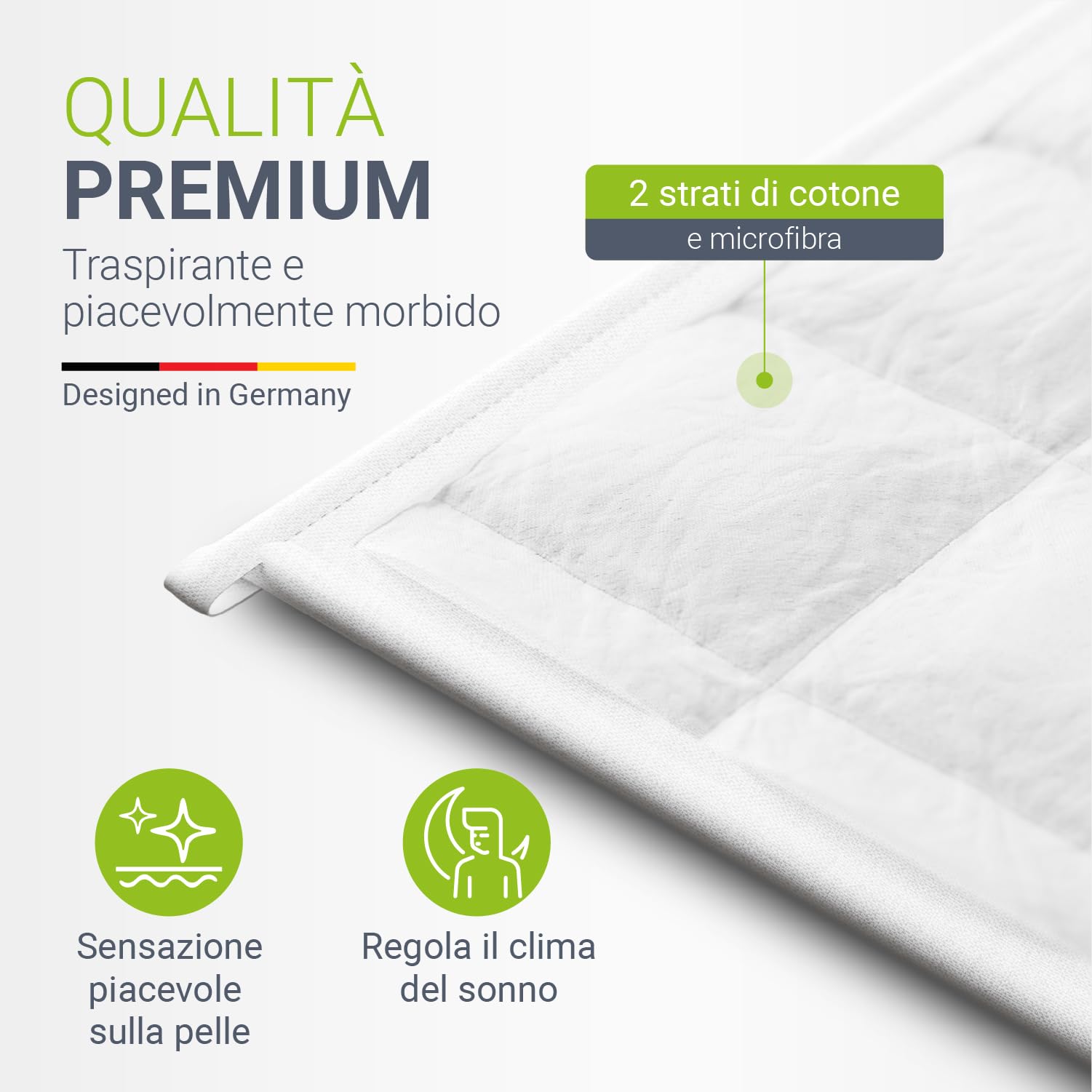 Juskys Coperta ponderata 135x200 – Anti-stress terapeutica con perle di vetro – cotone e microfibra – per adulti con disturbi del sonno – 5 kg