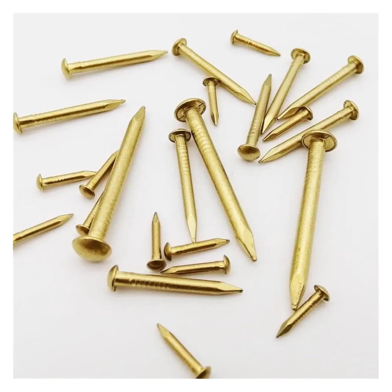 Malutkie gwoździe mosiężne, 10/100 szt. Złote średnica 1,2 1,5 2 2,8 mm Długość = 8–50 mm(2.8x30mm)