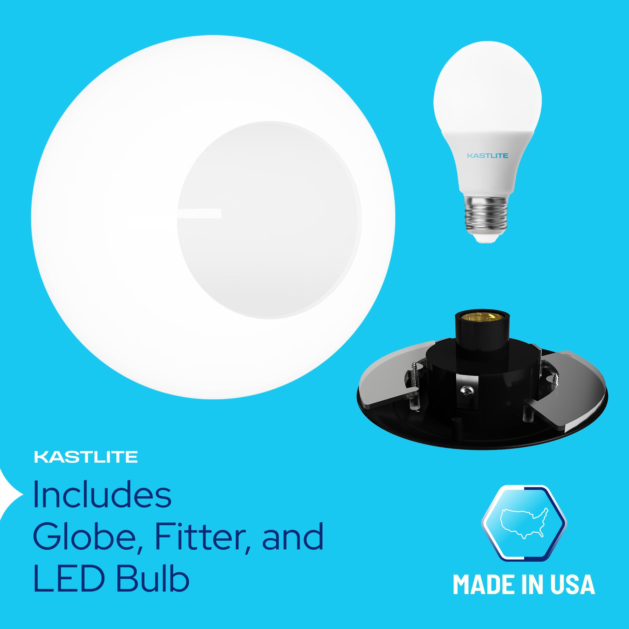 KastLite Lamp Post Globe Combo Lighting Fixture | 18