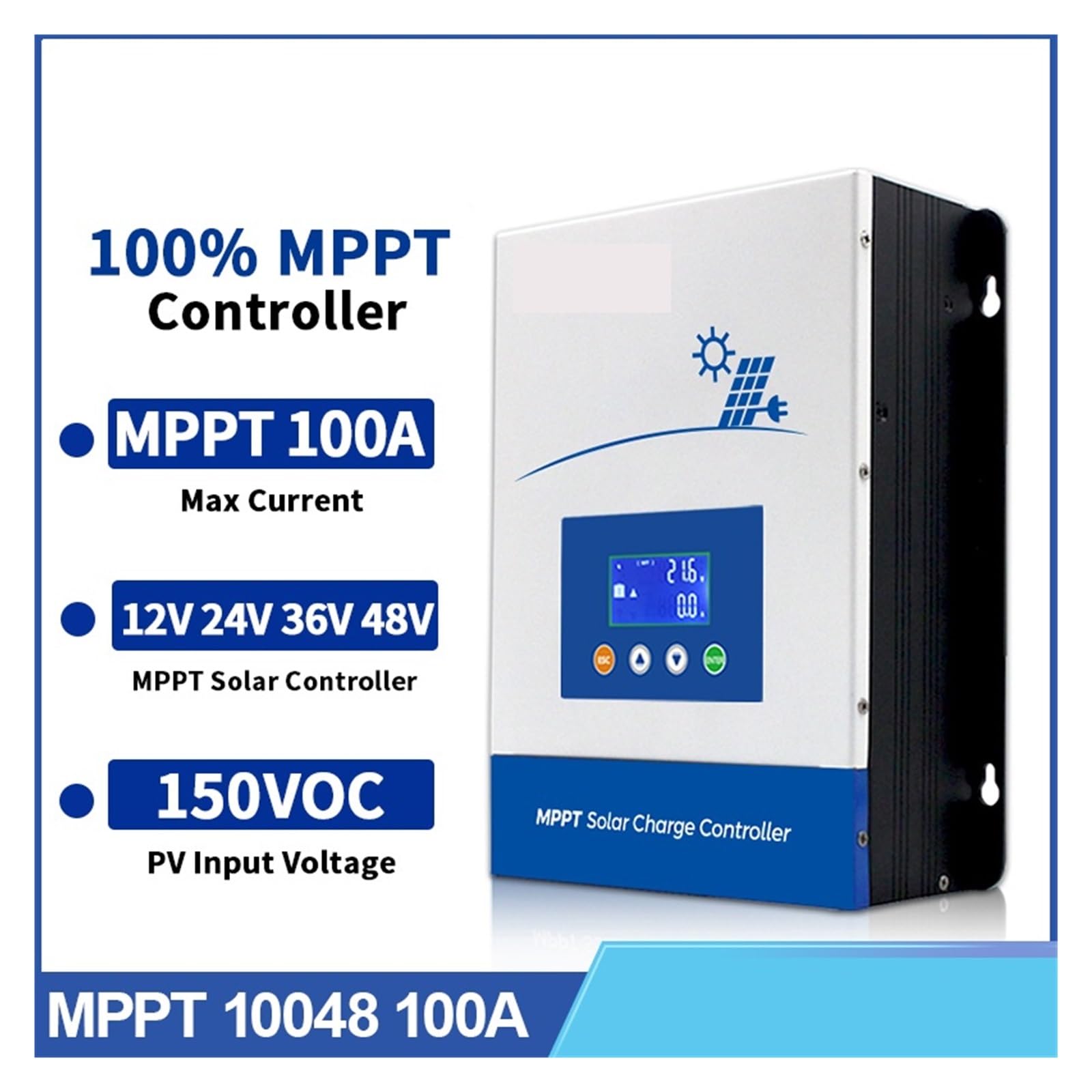 Kontroler Słoneczny MPPT 80A 100A Wejście PV 150VOC Regulator Ładowania Słonecznego Dla 12V 24V 36V 48V Kwasowo-ołowiowy Litowo Lifepo4(ICharger-MPPT-100A)