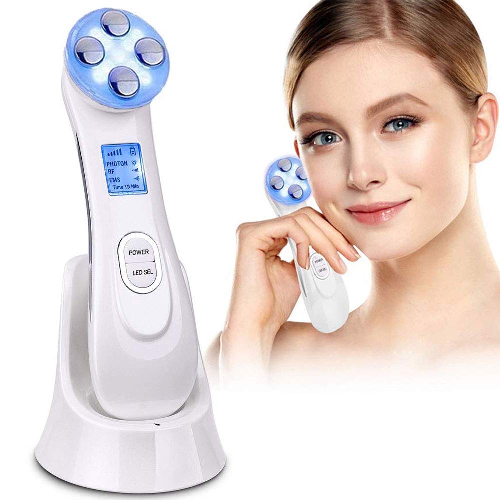 Facial Lifting Machine,LED Light Therapy Wrinkle Remover Skin Tightening Anti Aging Skin Rejuvenation,Face Massager For Sk...