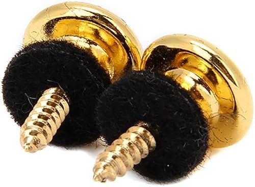 ONDIAN CHUNCIN - 2pcs Mushrooms Head Electric Guitar Strap Buttons (Golden)