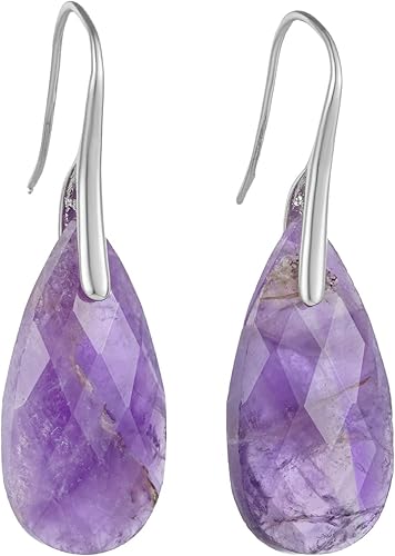 Plumiss Aretes de piedra natural para mujer, con piedras curativas, hipoalergénicas, ligeros, colgantes de múltiples estilos, joyería para regalo de