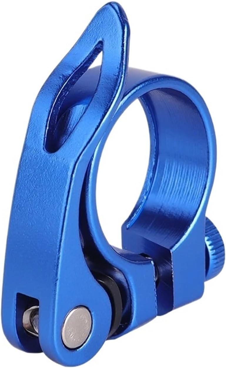 31.8mm Bike Quick Release Lock Fit For Seat Pipe Clip Multi-color Aluminum Alloy Saddle Pipe Clip(Titanium)