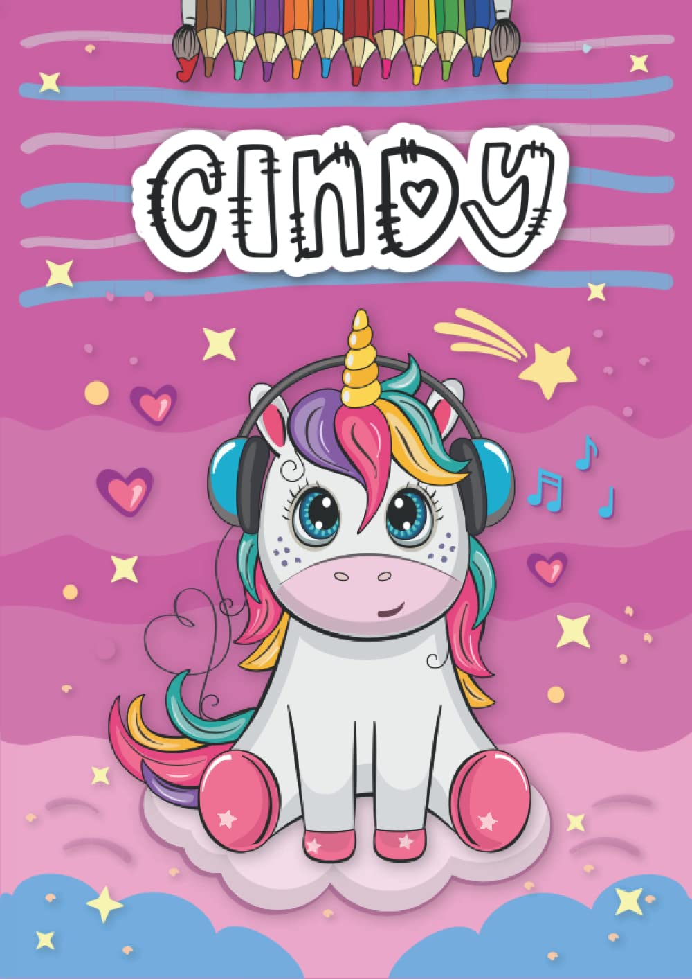 Independently published Cindy: Livre de coloriage personnalisé pour Cindy | Licorne | Cadeau d'anniversaire pour fille ... | 4 à 8 ans | 25 motifs de licorne avec le prénom Cindy, Grand format A4 (21 x 29.7 cm)