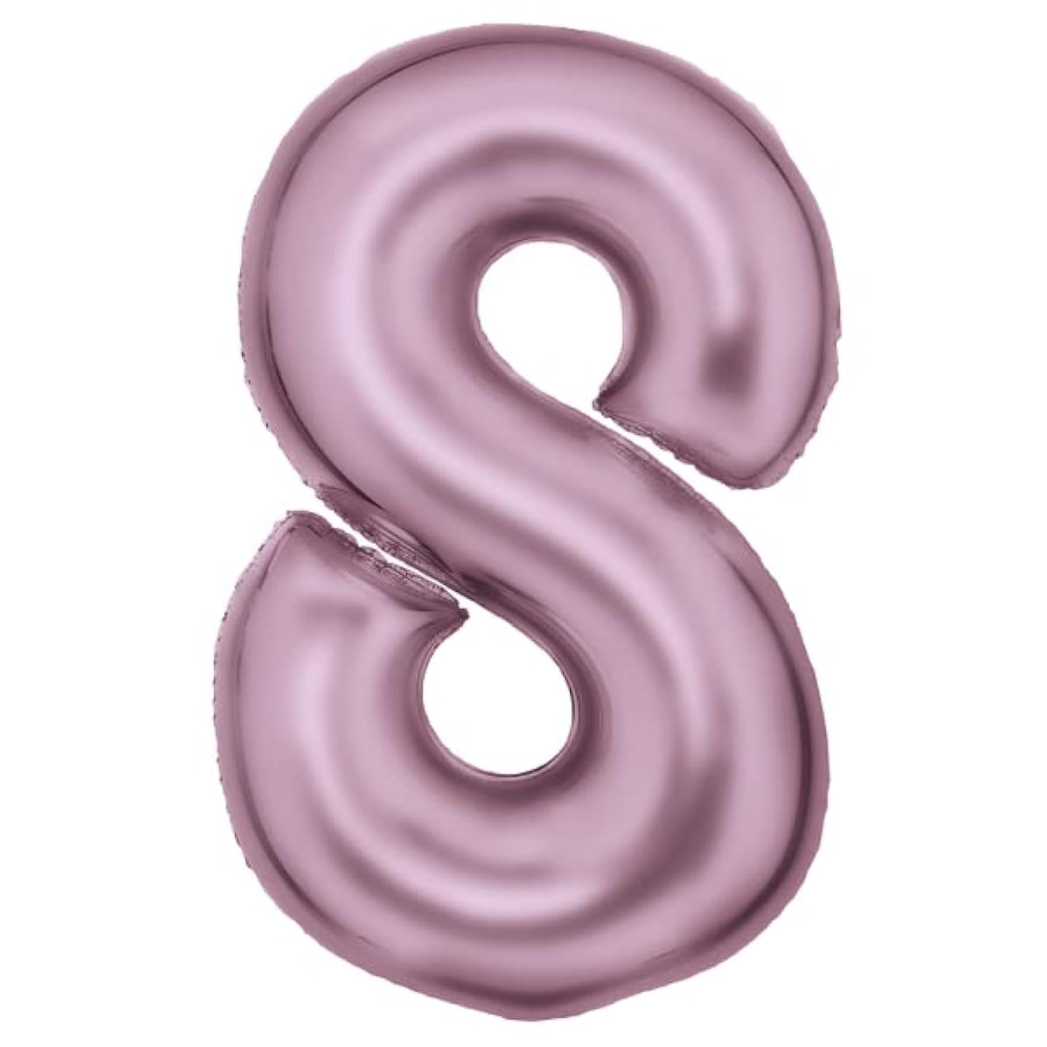 Large Number 8 Silk Lustre Pastel Pink Foil Balloon N34 Packed 86 cm