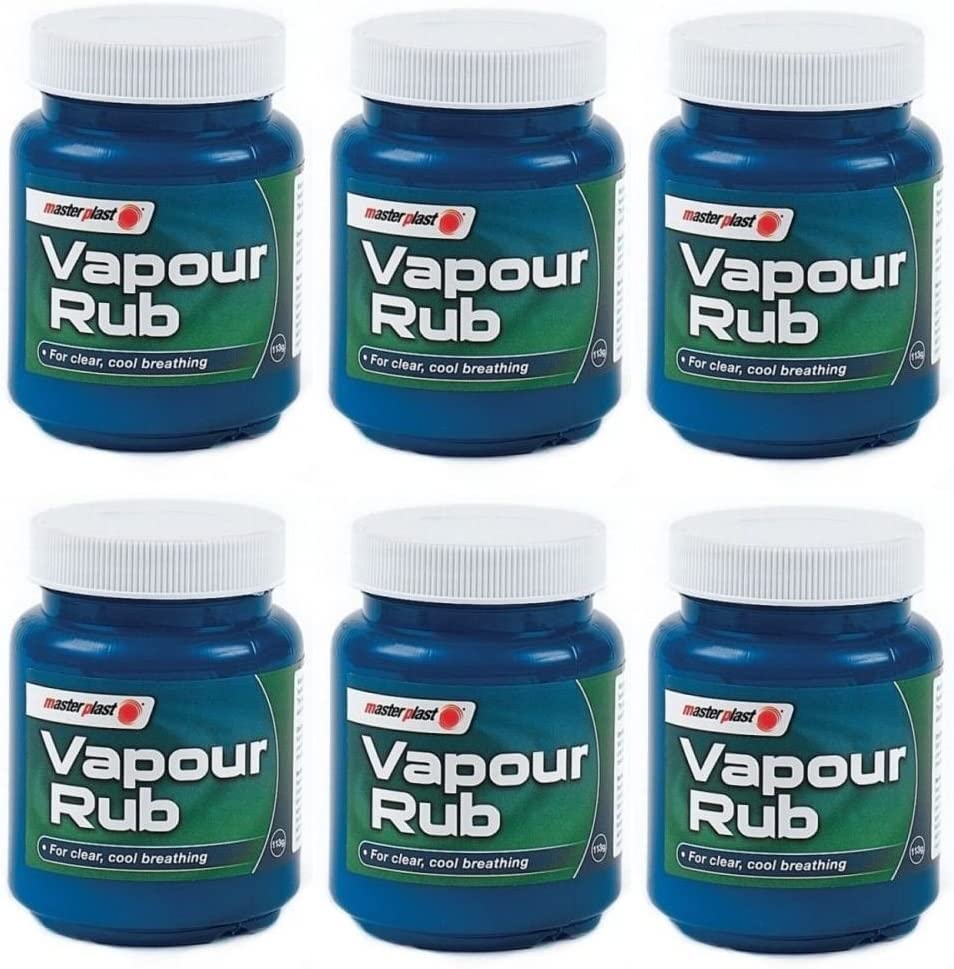 6 x Masterplast 113g Vapour Rub For Clear Breathing Help Menthol Eucalyptus NEW Scotvision®