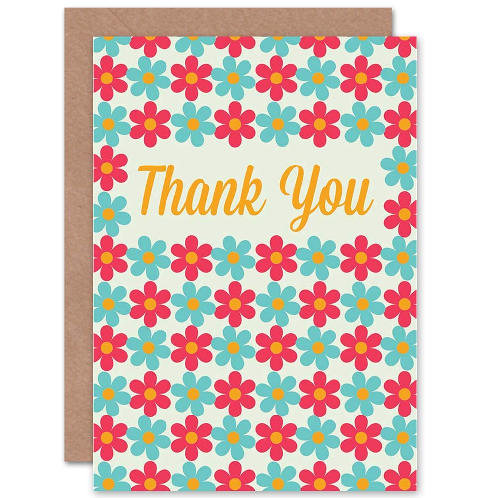Wee Blue Coo CARD GREETING THANKS THANK YOU FRIEND HAPPY FLOWERS PRESENT GIFT
