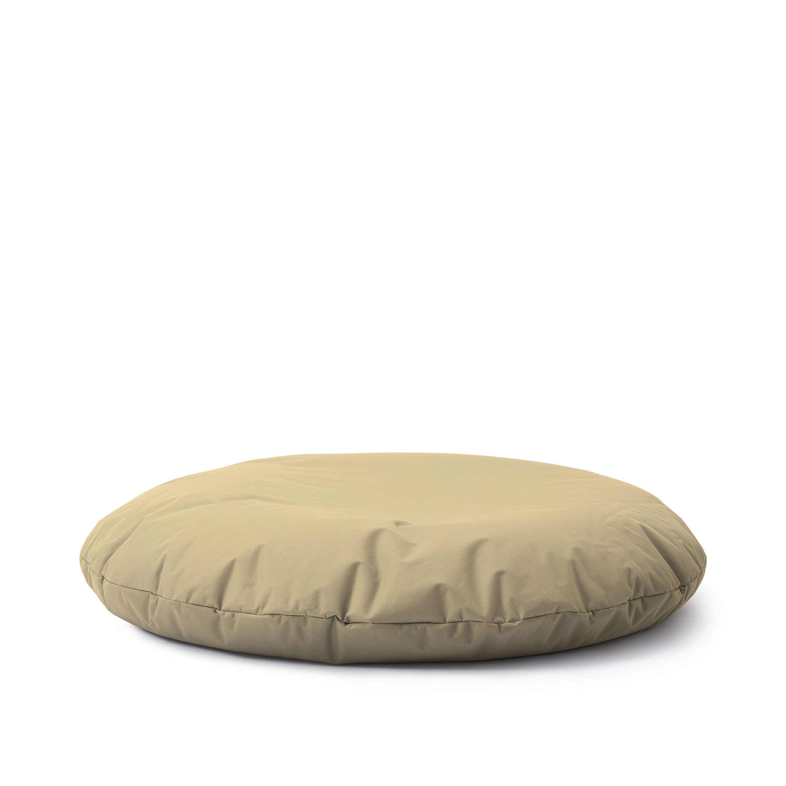 Lumaland Poltrona a sacco pouf rotondo 2 in 1 300 l 120 x 80 x 75 cm impermeabile beige