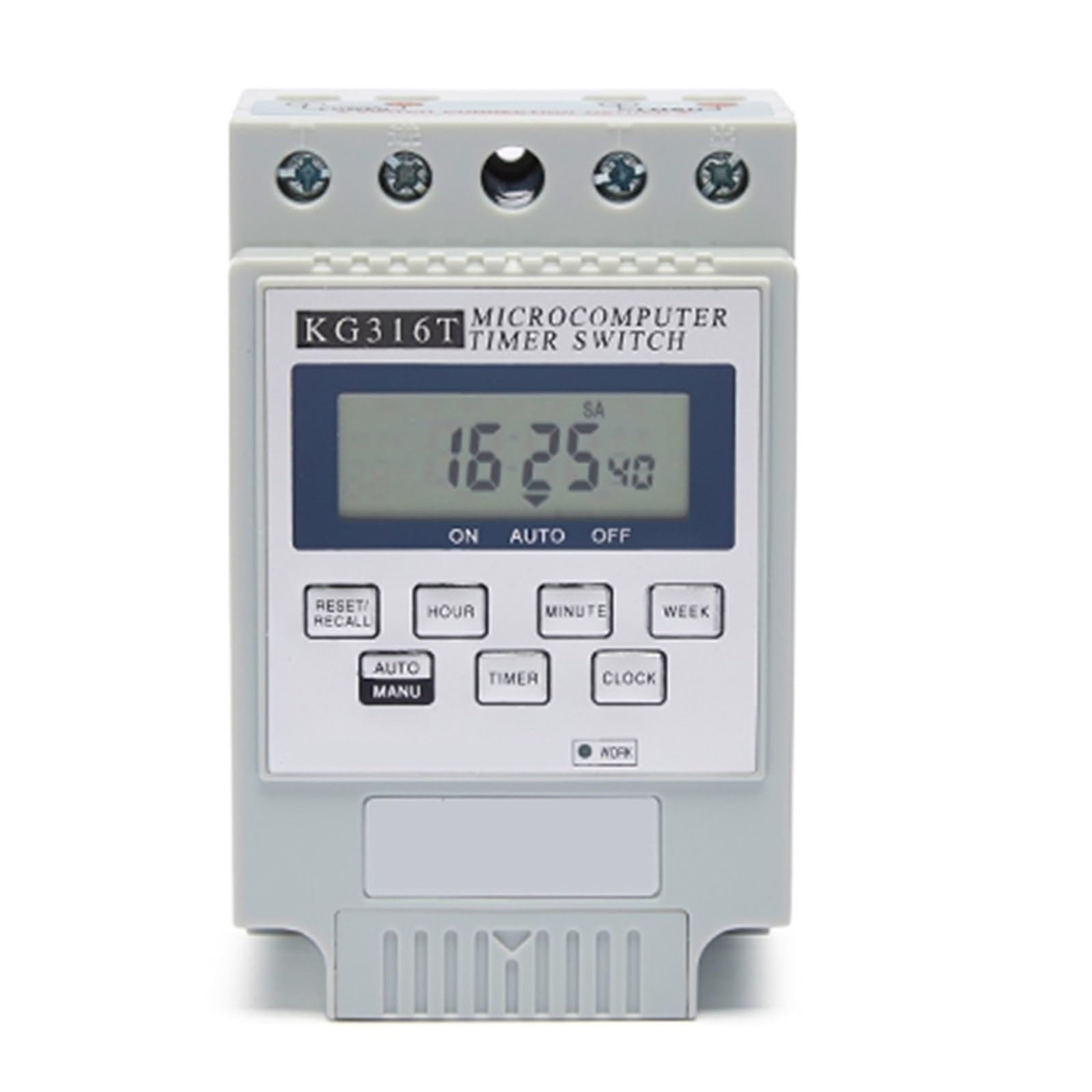 ZERVA Timer Digitale da 220 V con Batteria incorporata, con 10 accensioni/spegnimenti al Giorno o intervallo di Tempo settimanale da 1 Minuto a 168 Ore (Size : 220VAC)