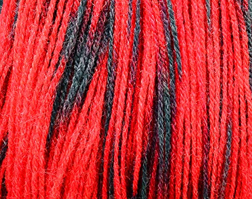 Image of M.G Rangoli Redmix (400 gm) Wool Hank Hand Knitting Wool /Art Craft Soft Fingering Crochet Hook Yarn, Needle Knitting Yarn Thread Dyed