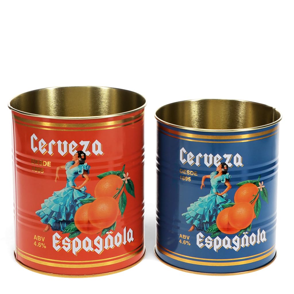 Rex London Medium Cerveza Española storage tins (set of 2)