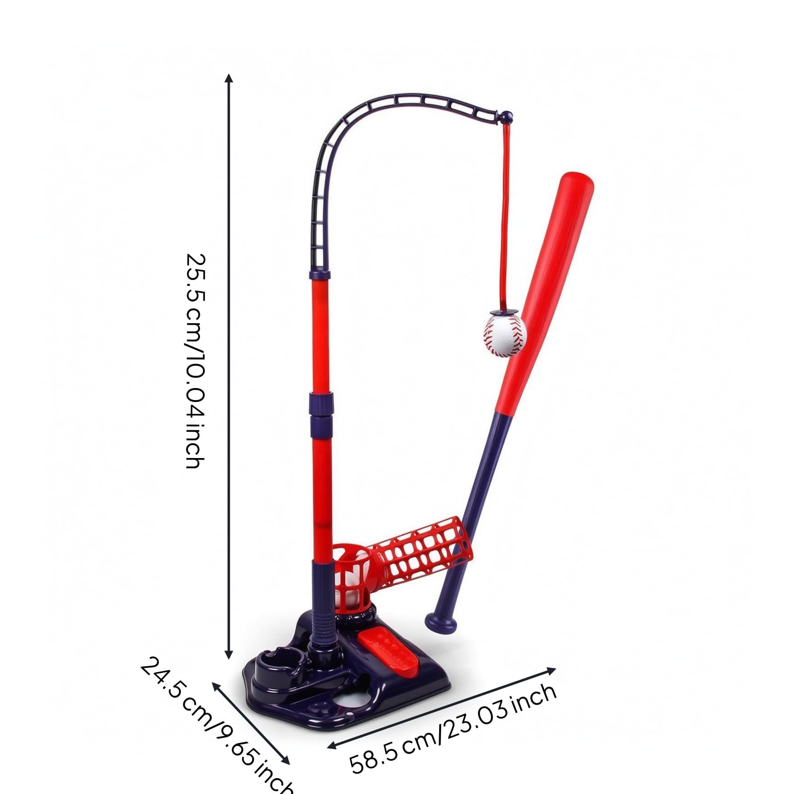 LOVIVER Juguete Béisbol para Niños con Portátil y Base Plástico Resistente para sarrollar Coordinación y Precisión Bateo en Entrenamientos Divertidos y Seguros