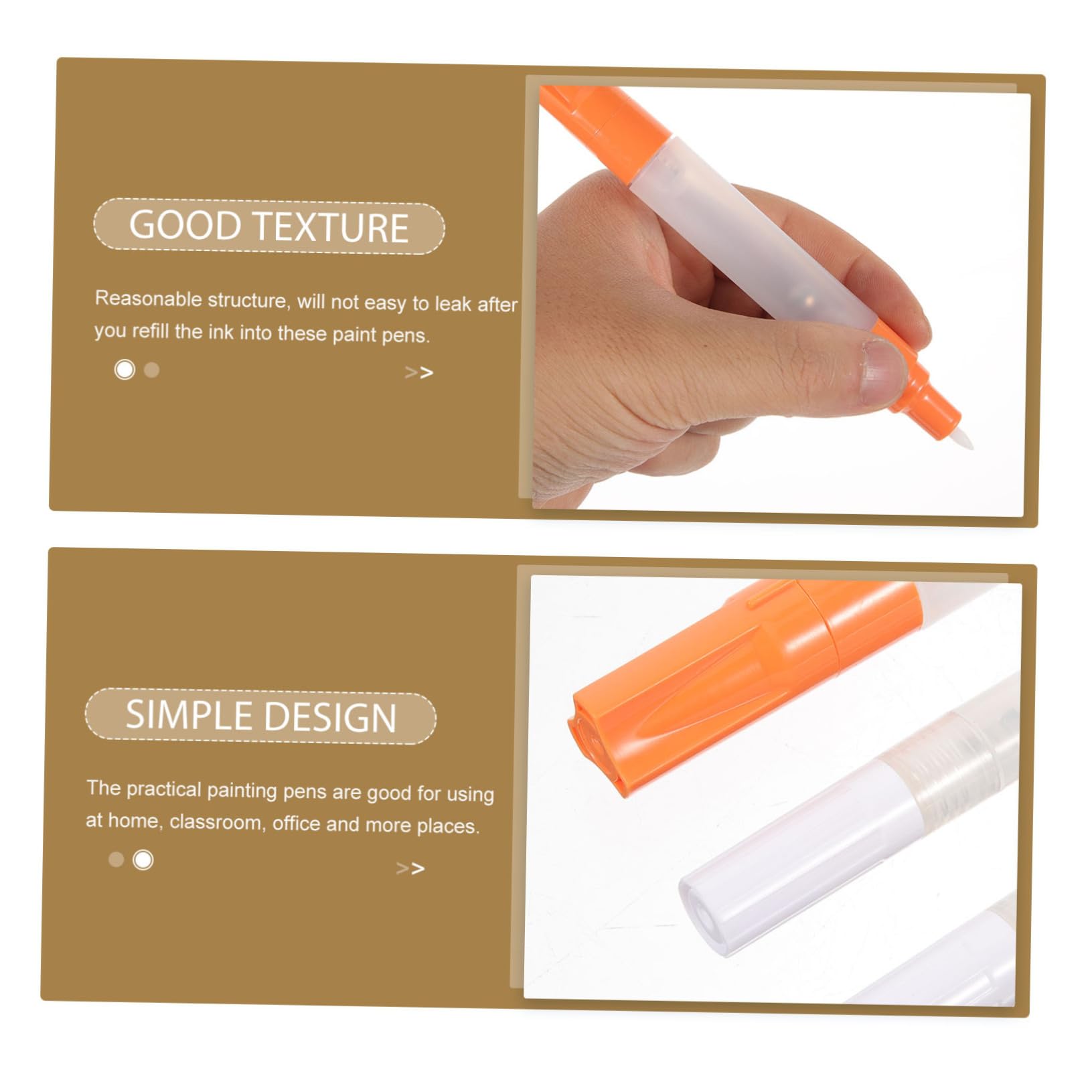 NUOBESTY Lot De 5 Marqueurs Rechargeables Pour Peinture Stylos Fins Pour Dessin Bureau Peinture Dessin Artistique 3 Pièces X 5