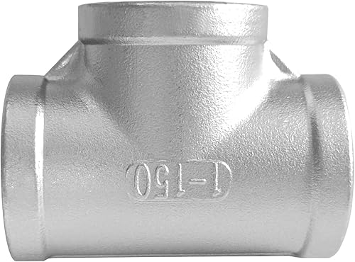 Miniatura 9 de Montaje de tubería en T de acero inoxidable 18 "x 18" x 18 "NPT Roscado hembra en forma de T Acoplamiento 3PCS