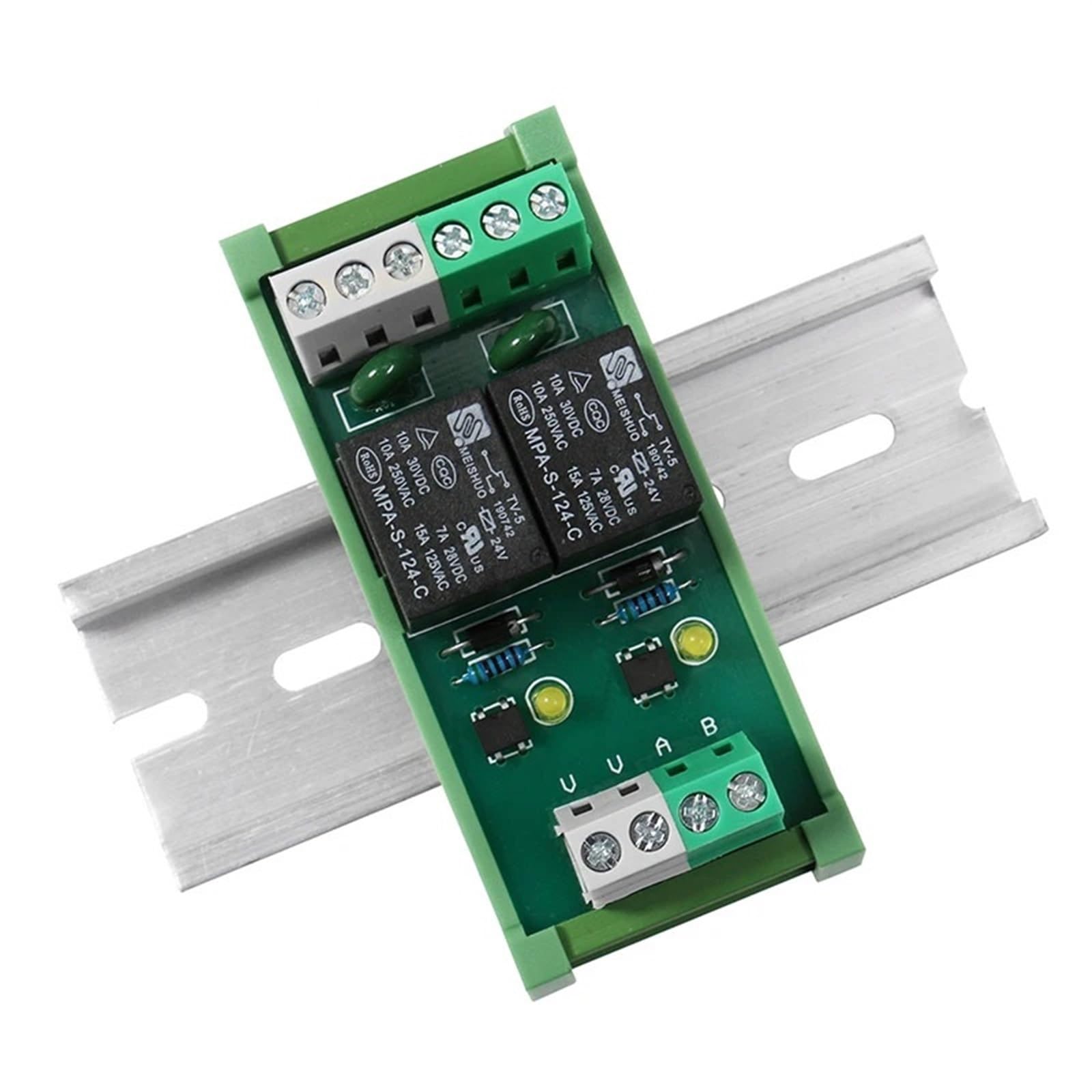 Módulo de relé de 2 canales AC/DC 12V 24V AC230V Relé electromagnético Módulo de relé AC220v de uso general 5VDC 1 Uds(FY-T732-230VAC)