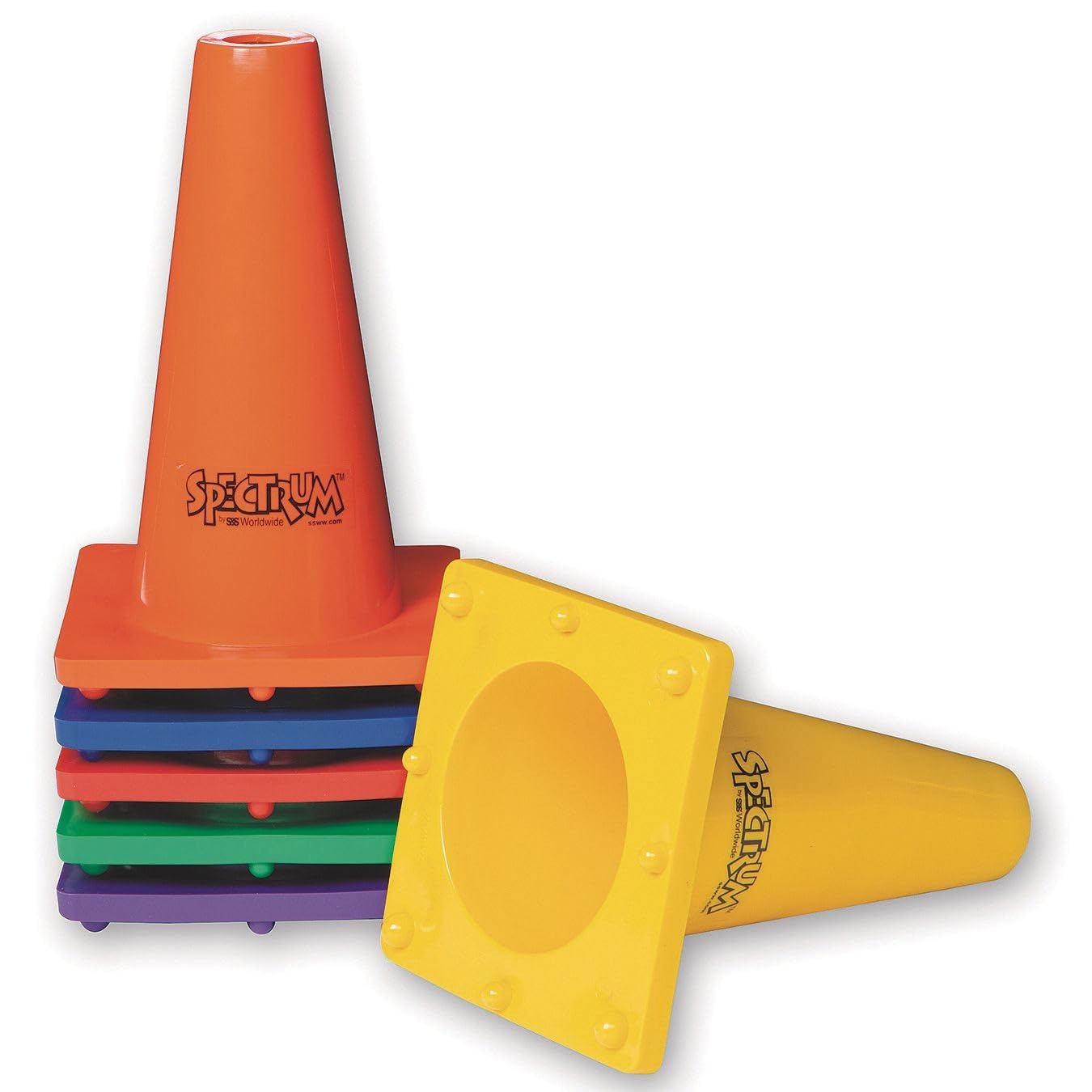 Spectrum™ Heavy Duty Poly Cones Set, 9"H (Set of 6)