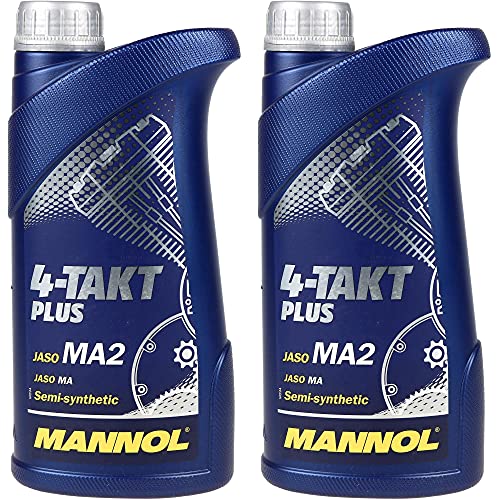 QR-Parts Set 85448061 MN7202-1 2x1 Liter Original MANNOL Motoröl 4-Takt Plus 10W-40 Motorradöl Bike Oil