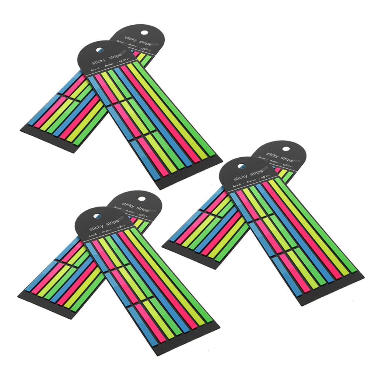 HOMSFOU 4 Sätze Fluoreszierende Textmarker Bänder Seitenmarkierungen Tabs Textmarker Streifen Aufkleber Klebe Tabs Textmarker Etiketten Textmarker Streifen Textmarker 6 Stück * 4