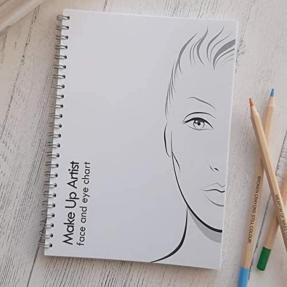 Make Up Artist - Face and Eye Chart - A4 - Dyslexia Friendly Edition
