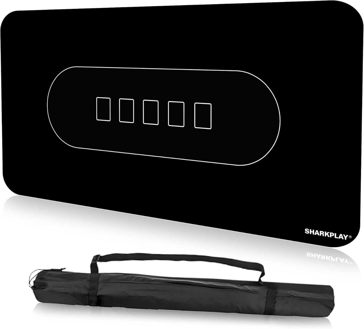 70 x 35 Inch Poker Mat, 10 Players Texas Hold'em Poker Table Top with Carrying Bag for Poker Games, Blackjack, Casino