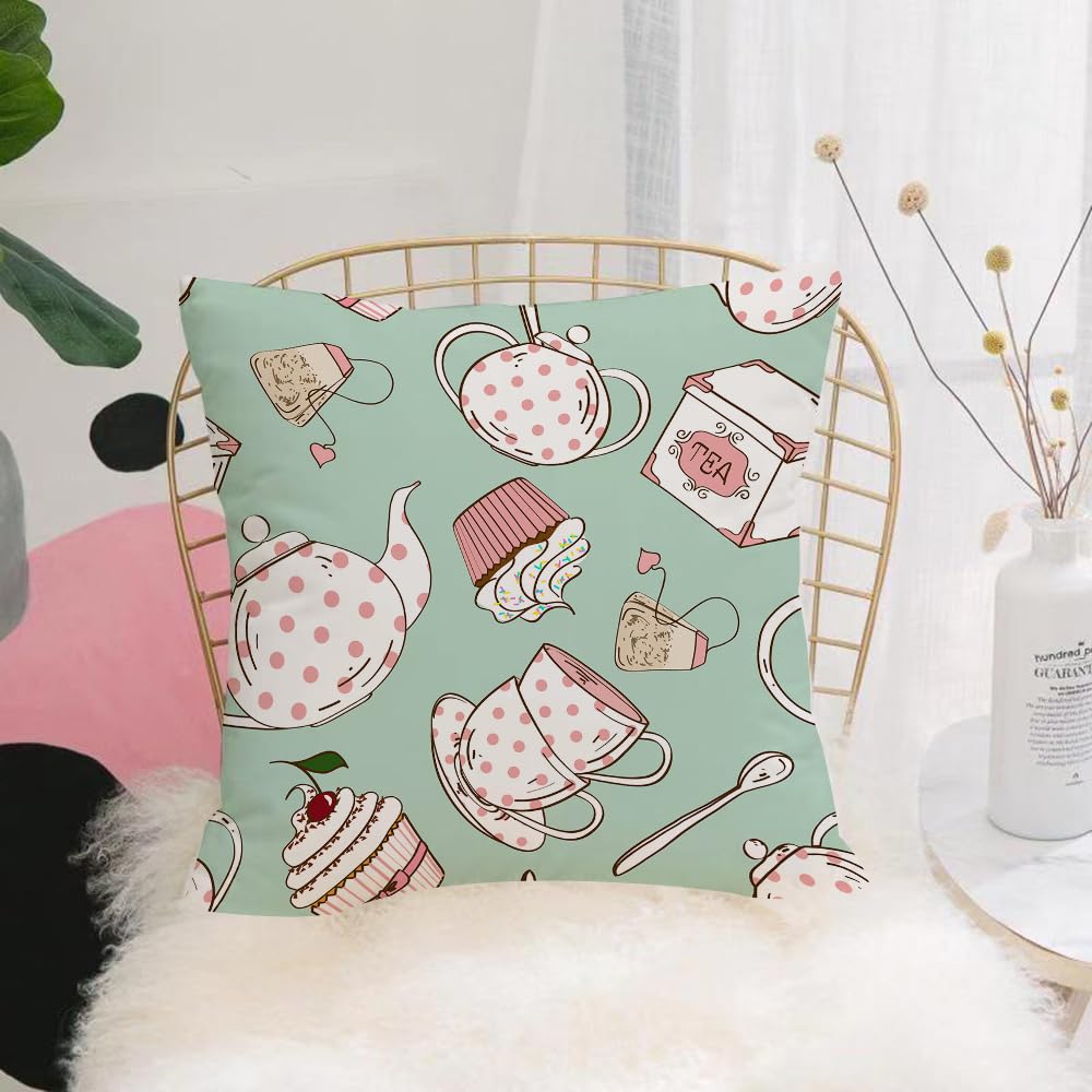 HYOSXW Cushion Cover,Throw Pillow Case Home Decorative for Living Room Bedroom Sofa Chair 16X16 Inch,Kitchen Coffee Wallpaper Borders,Pillowcase 40X40cm