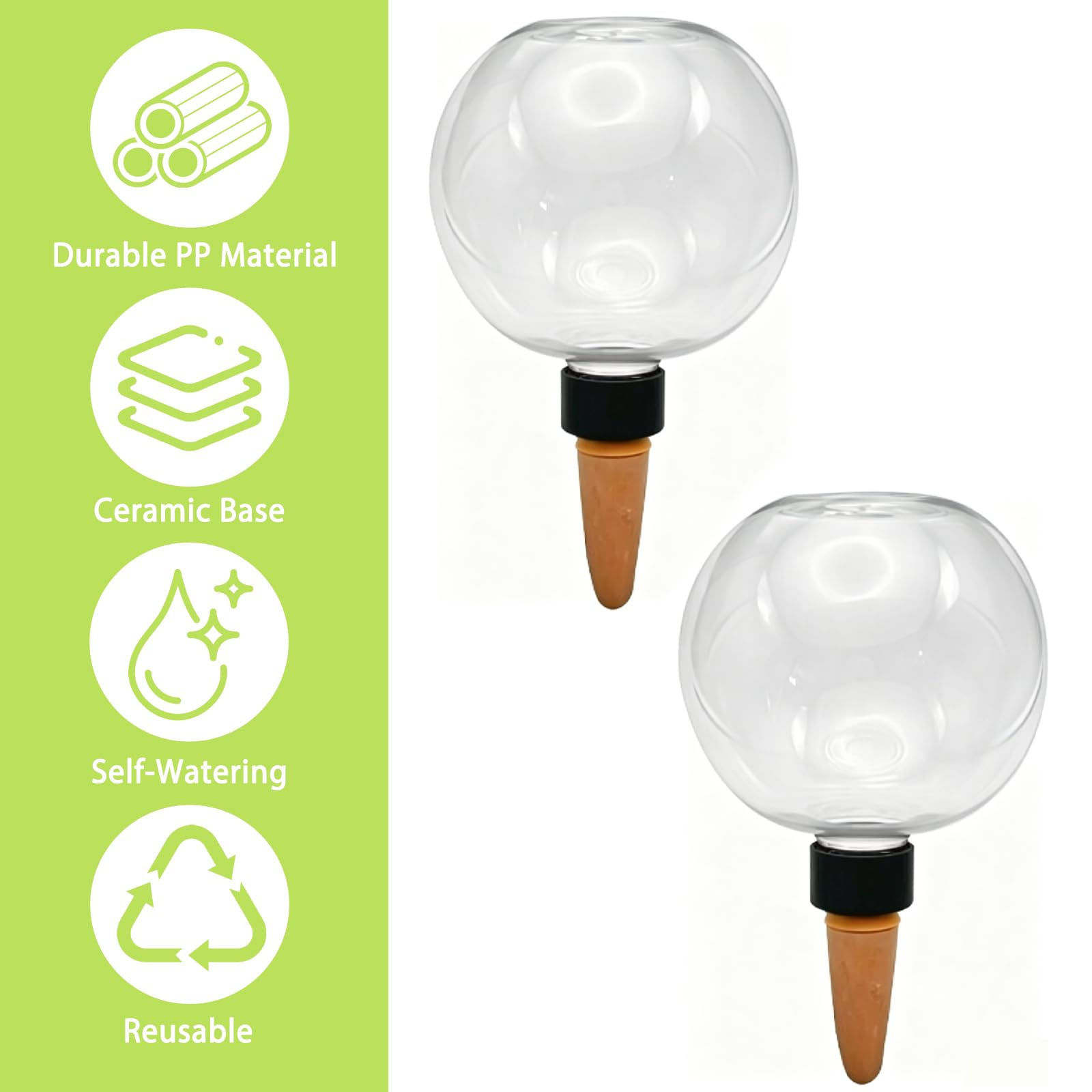 4 Boules d’Arrosage Plantes Globe Arrosage 500 ML, Système Arrosage Automatique Série, Irrigation Goutte à Goutte Transparent, pour Plantes Intérieur Balcon Jardin Vacances (Blanc*4)