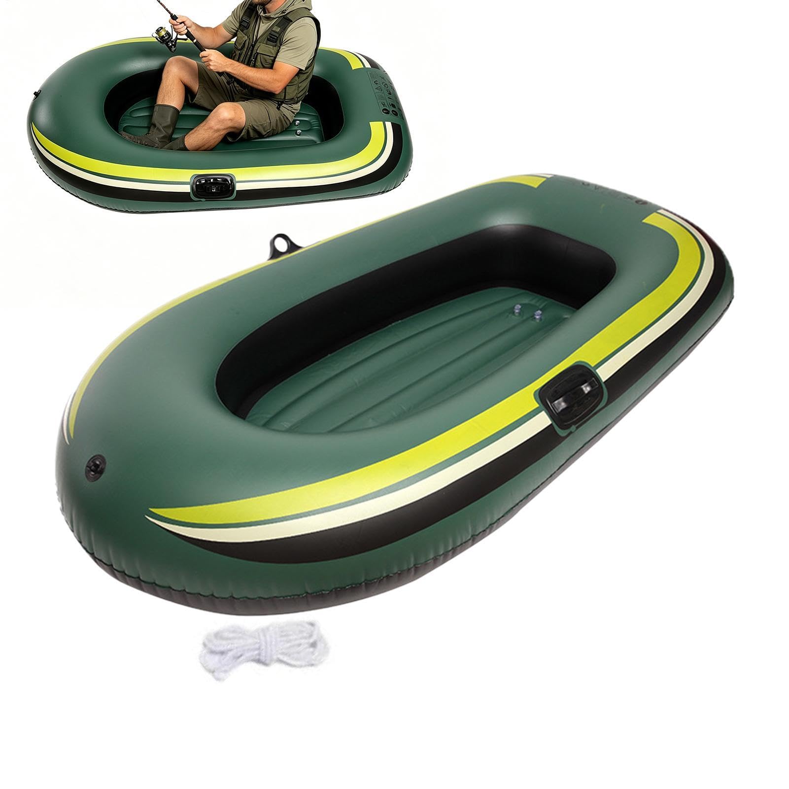 Bateau Gonflable Adulte Enfant, Canot Pneumatique en PVC Épais Anti-Dérapant et Anti-Fuite, Radeau Gonflable pour Piscine Lac Rivière Plage, Sport Nautique Été, 140x90cm