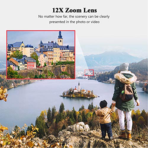 Ordro TX-13 Telescópio de Câmera, Lente Monocular Teleobjetiva Zoom Ultra HD 12X Adote K9 Prism FMC