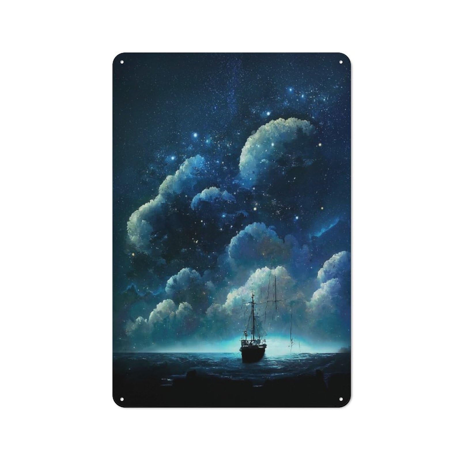 Junmoney Dream Sea Journey For Café Or Restaurant, Rustic Metal Plaque 30X20cm, For Hospitality Interior Collectors Refreshing A Room In Autumn