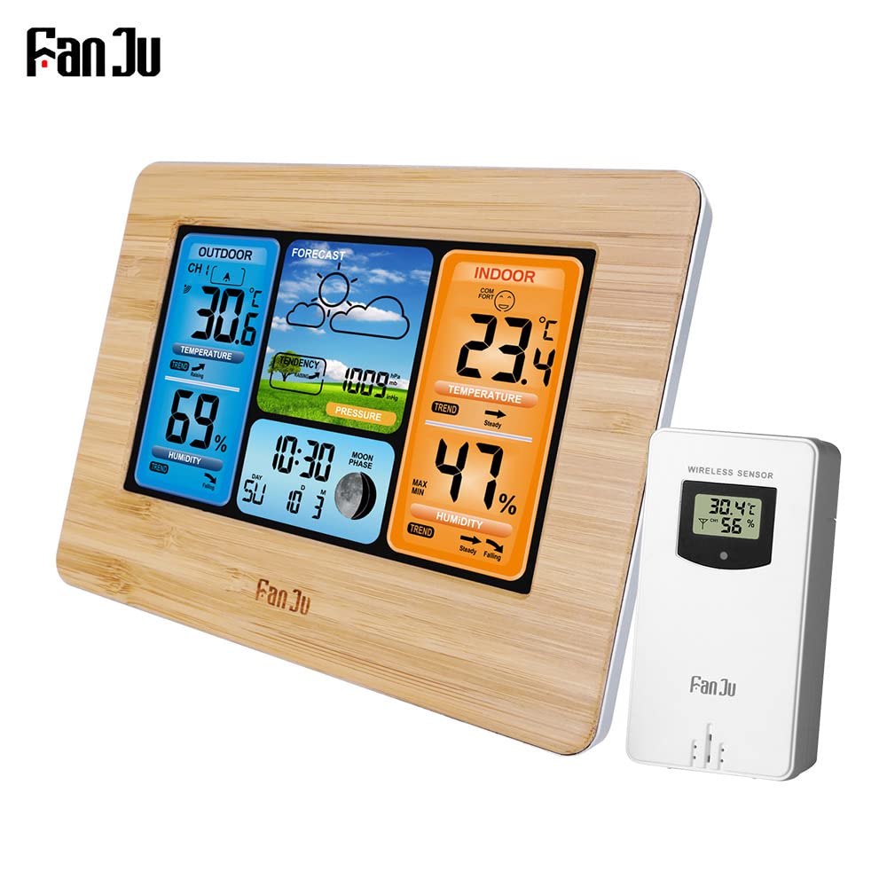 Brilluxa Digital Weather Station, Indoor Outdoor Weather Clock